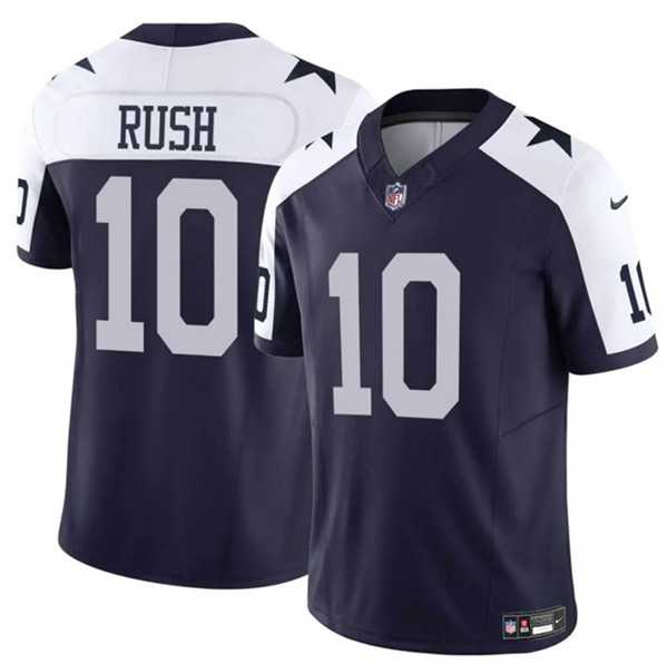 Men & Women & Youth Dallas Cowboys #10 Cooper Rush Navy White 2023 F.U.S.E. Thanksgiving Vapor Untouchable Limited Stitched Jersey